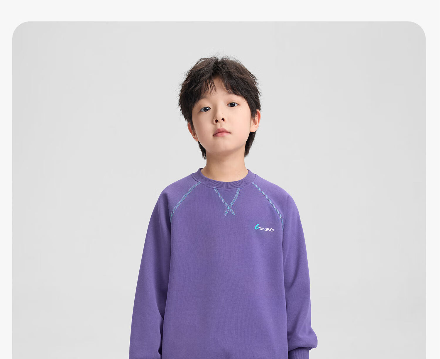 Zuo Xi Kids Boys Sweatshirt 2026 New Spring Children's Letter Graffiti Sports Top Light Gray 165 17